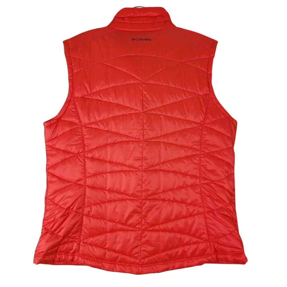 Columbia Quilted Puffer Vest Full Zip Omni Heat Red Sleeveless Women’s Size XL - Picture 3 of 8